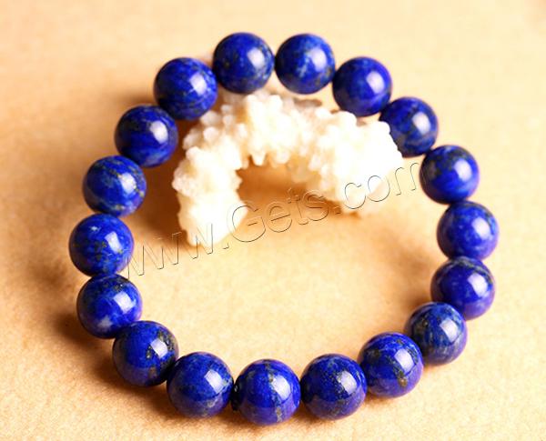 Naturelle Lapis Lazuli Bracelet, lapis lazuli naturel, Rond, normes différentes pour le choix, Vendu par brin