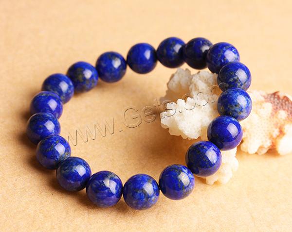 Natural Lapis Lazuli Bracelet, Round, different size for choice, Sold By Strand