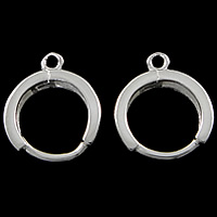 Sterling Silver Hoop Earring Component, 925 Sterling Silver, Donut, plated 11mm 
