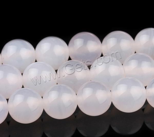White Chalcedony Beads, Round, different size for choice, Length:Approx 15 Inch, Sold By Strand