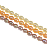 Perles d'eau douce de culture de riz, perle d'eau douce cultivée, naturel, plus de couleurs à choisir, grade AAA, 4.5-5mm Environ 0.8mm Environ 15 pouce, Vendu par brin