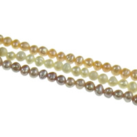 Perle comme Pommes de terre perles d'eau douce, perle d'eau douce cultivée, pomme de terre, naturel, plus de couleurs à choisir, grade A, 3-3.5mm Environ 0.8mm Environ 15 pouce, Vendu par brin