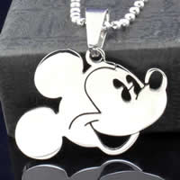 Stainless Steel Animal Pendants, Mickey Mouse, original color Approx 2-7mm 