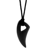 Stainless Steel Pendants, Horn, black ionic Approx 2-7mm 