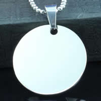 Stainless Steel Tag Charm, Flat Round, original color Approx 2-7mm 