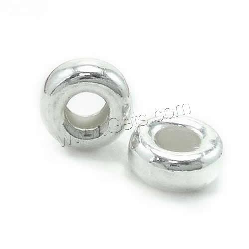 Sterling Silver Spacer Beads, 925 Sterling Silver, Donut, different size for choice, 100PCs/Bag, Sold By Bag