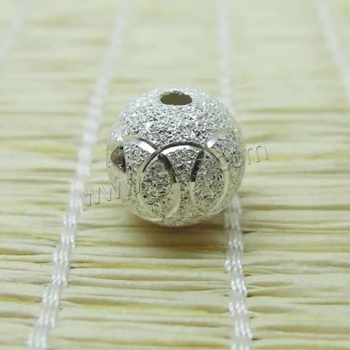 Sterling Silver Stardust Beads, 925 Sterling Silver, Round, flower cut & different size for choice, 100PCs/Bag, Sold By Bag