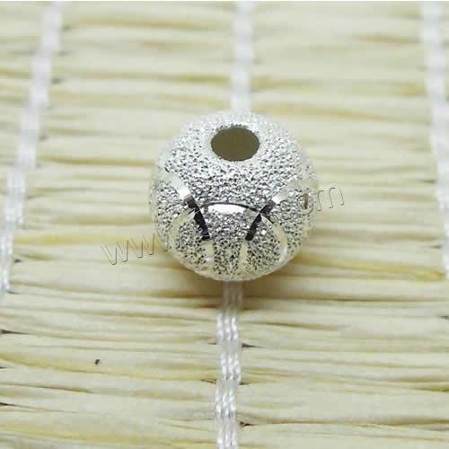 Sterling Silver Stardust Beads, 925 Sterling Silver, Round, flower cut & different size for choice, 100PCs/Bag, Sold By Bag
