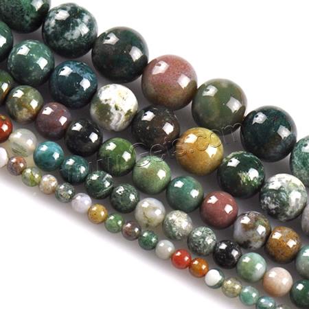 Natural Indian Agate Beads, Round, more sizes for choice, Length:Approx 15.5 Inch, Sold By Strand