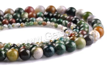 Natürliche Indian Achat Perlen, Indischer Achat, rund, Weitere Größen für Wahl, Länge:ca. 15.5 ZollInch, verkauft von Strang