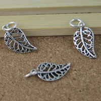 Thailand Sterling Silver Pendants, Leaf Approx 2-5mm 