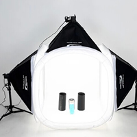 Lylon Mini Photo Studio Set, caja de luz suave & estudio fotográfico & soporte de luz, con aluminio, barniz de secado al horno, adjunto con cuatro escenarios, 500x700mm, 1200x1200x1200mm, Vendido por Set