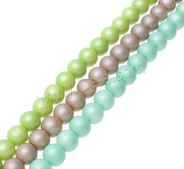 Baking Varnish Glass Beads, Round, stoving varnish, different size for choice & frosted, more colors for choice, Hole:Approx 1mm, Length:Approx 33 Inch, Sold By Strand
