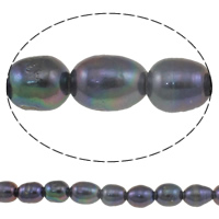 Rice Cultured Freshwater Pearl Beads, natural, malachite green, Grade AA, 10-11mm Approx 2.5mm Approx 15 Inch 