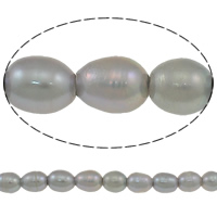 Perlas Arroz Freshwater, Perlas cultivadas de agua dulce, natural, gris, Grado AA, 10-11mm, agujero:aproximado 2.5mm, longitud:aproximado 15 Inch, Vendido por Sarta