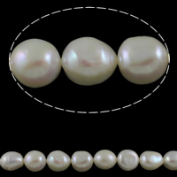Perles nacres baroques de culture d'eau douce , perle d'eau douce cultivée, naturel, blanc, grade AAA, 11-12mm Environ 0.8mm Environ 15.7 pouce, Vendu par brin