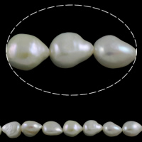 Perles nacres baroques de culture d'eau douce , perle d'eau douce cultivée, naturel, blanc, grade AAA, 12-13mm Environ 0.8mm Environ 15.7 pouce, Vendu par brin