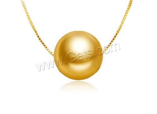 Golden South Sea Pearl Beads, Round, natural, different size for choice, golden, Hole:Approx 1-2mm, Sold By PC