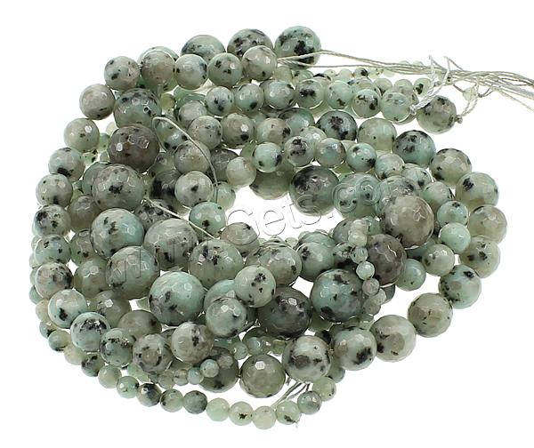 Lotus Jaspis Perlen, Lotos Jaspis, rund, verschiedene Größen vorhanden & facettierte, Bohrung:ca. 1mm, Länge:ca. 15 ZollInch, verkauft von Strang