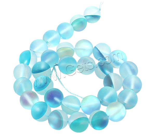 Plaqué Perles de verre, Rond, Placage, normes différentes pour le choix & givré, Trou:Environ 1mm, Vendu par brin