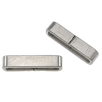 acier inoxydable supports de Bracelets, rectangle, couleur originale Environ Vendu par PC