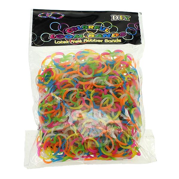 Loom Bands, Rubber, Heart, different packing style for choice & for children, multi-colored, 1.5mm, Sold By Bag