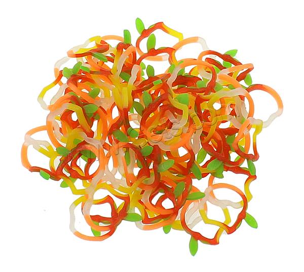 Loom Bands, Rubber, Apple, different packing style for choice & for children, multi-colored, 1mm, Sold By Bag