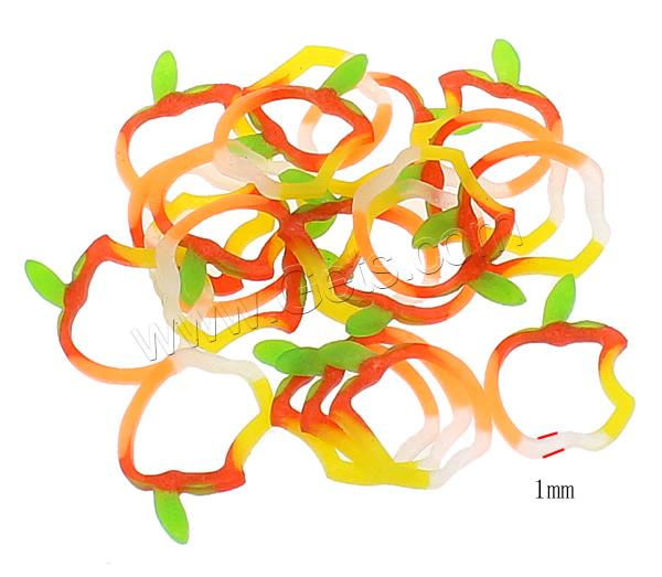 Loom Bands, Rubber, Apple, different packing style for choice & for children, multi-colored, 1mm, Sold By Bag