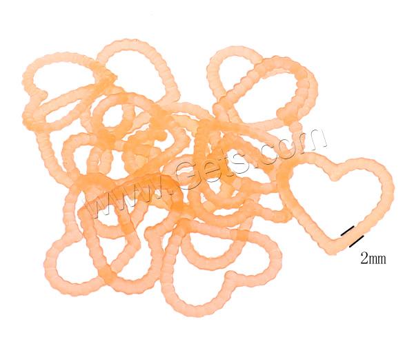 Loom Bands, Rubber, Heart, different packing style for choice & for children, reddish orange, 2mm, Sold By Bag