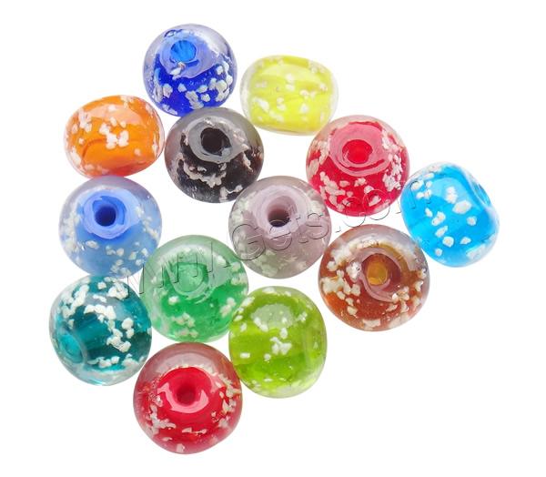Luminous Lampwork Beads, Rondelle, handmade, different size for choice & luminated, more colors for choice, Hole:Approx 1.5mm, 1000PCs/Bag, Sold By Bag