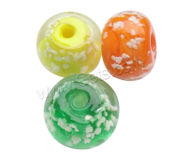 Luminous Lampwork Beads, Rondelle, handmade, different size for choice & luminated, more colors for choice, Hole:Approx 1.5mm, 1000PCs/Bag, Sold By Bag