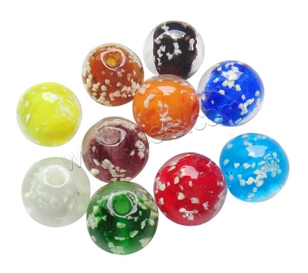 Perles murano lumineuses , chalumeau, Rond, fait à la main, normes différentes pour le choix & lumineux, plus de couleurs à choisir, Vendu par PC
