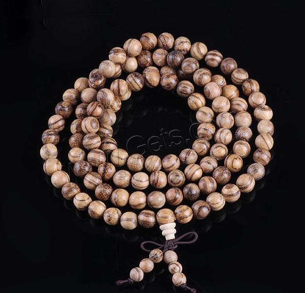 108 perles de Mala, Aloewood, avec cordon élastique en nylon, bijoux bouddhiste & normes différentes pour le choix & 4 brins, 108PC/brin, Vendu par brin