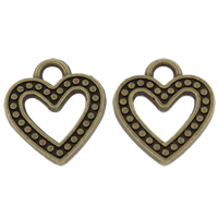 Zinc Alloy Heart Pendants, antique bronze color plated, nickel, lead & cadmium free Approx 2mm, Approx 