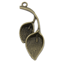 Zinc Alloy Leaf Pendants, antique bronze color plated, nickel, lead & cadmium free Approx 1.5mm, Approx 