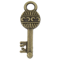 Zinc Alloy Key Pendants, antique bronze color plated, nickel, lead & cadmium free Approx 3mm, Approx 