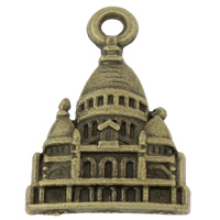 Zinc Alloy Building Pendants, antique bronze color plated, nickel, lead & cadmium free Approx 2mm, Approx 