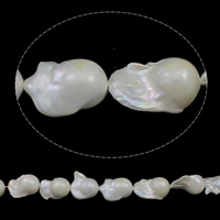 Freshwater Cultured Nucleated Pearl Beads, Cultured Freshwater Nucleated Pearl, Keshi, natural, white, Grade AAAA, 18-20mm Approx 0.8mm Approx 15.7 Inch 