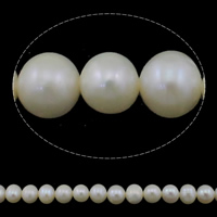 Perlas Patata Freshwater, Perlas cultivadas de agua dulce, natural, Blanco, Grado AA, 6-7mm, agujero:aproximado 0.8mm, longitud:aproximado 15 Inch, Vendido por Sarta