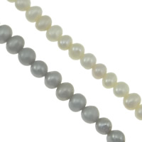 Perle comme Pommes de terre perles d'eau douce, perle d'eau douce cultivée, pomme de terre, plus de couleurs à choisir, grade A, 3.8-4.2mm Environ 0.8mm Environ 15 pouce, Vendu par brin