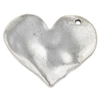 Подвеска- сердце из цинкового сплава, цинковый сплав, Сердце, плакированный цветом под старое серебро, не содержит никель, свинец отверстие:Приблизительно 2mm, Приблизительно 110ПК/KG, продается KG