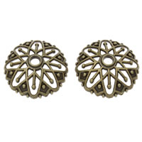 Zinc Alloy Bead Caps, Flower, antique bronze color plated, hollow, nickel, lead & cadmium free Approx 2.5mm, Approx 