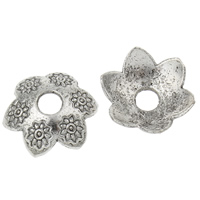 Zinc Alloy Bead Caps, Flower, antique silver color plated, nickel, lead & cadmium free Approx 3.5mm, Approx 