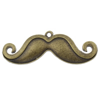 Zinc Alloy Jewelry Pendants, Mustache, antique bronze color plated, nickel, lead & cadmium free Approx 2mm, Approx 