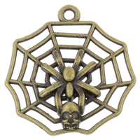 Zinc Alloy Animal Pendants, Spider, antique bronze color plated, hollow, nickel, lead & cadmium free Approx 2mm, Approx 
