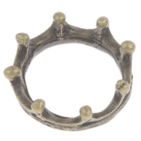 Zinc Alloy Linking Ring, Crown, antique bronze color plated, nickel, lead & cadmium free Approx 13.5mm 