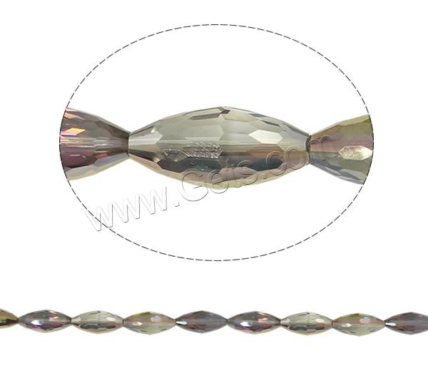 Imitation CRYSTALLIZED™ Oval Beads, Crystal, colorful plated, different size for choice & faceted & imitation CRYSTALLIZED™ element crystal, more colors for choice, Hole:Approx 2mm, Length:Approx 20.5 Inch, Sold By Strand