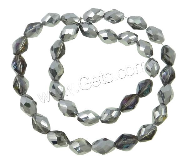 Imitation CRYSTALLIZED™ Oval Beads, Crystal, colorful plated, different size for choice & faceted & imitation CRYSTALLIZED™ element crystal, more colors for choice, Hole:Approx 1mm, Length:Approx 15 Inch, Sold By Strand