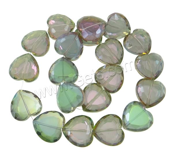 Imitation CRYSTALLIZED™ Crystal Beads, Heart, colorful plated, different size for choice & faceted & imitation CRYSTALLIZED™ element crystal, more colors for choice, Hole:Approx 1.5mm, Length:Approx 15.5 Inch, Sold By Strand