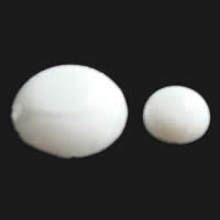 Weiße Muschel Cabochon, flache Runde, verschiedene Größen vorhanden, weiß, verkauft von PC